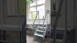 Custom Aluminum Platforms & Stairs for Industry  #industrial #factory #ladder #manufacturing