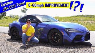 Custom JB4 ECU Tune (0-60mph TESTING) - Noticeably FASTER!?!  //  MKV Toyota GR Supra