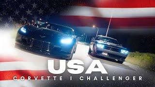 Legendarne Corvette C7 i Challenger SXT w jednym filmie! Szokująco dobre auta 