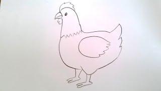 how to draw hen drawing easy step by step@Aarav Drawing Creative