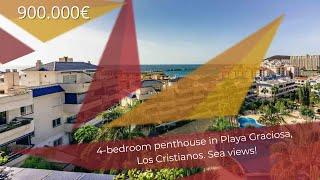 Real Estate in Tenerife/Недвижимость на Тенерифе:4-bedr. penthouse in Playa Graciosa, Los Cristianos