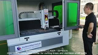 130x90cm starmacnc mini fiber metal laser cutter for cutting brass and stainless small parts