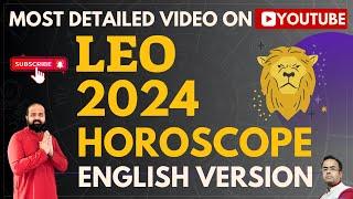 Leo 2024 Horoscope Predictions in English | Vedic Astrology Yearly Horoscope | Leo Zodiac 2024 #leo