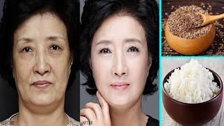 Korean Secret !  Mix flax seeds with rice to look 10 years younger than your age ! Natural Botox