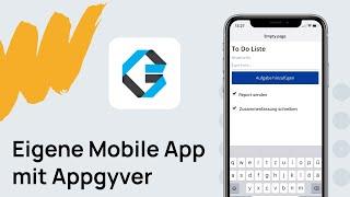 Mobile App erstellen mit Appgyver -  mit NoCode und ohne programmieren