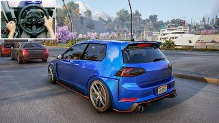 Modifying a Volkswagen Golf MK7 - CarX Street PC | Steering Wheel gameplay