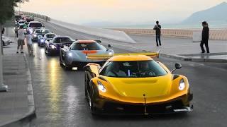 The Hypercars Invasion in Dubai is insane! 2X Jesko, Senna GTR, CCXR, Valkyrie, Utopia