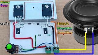 Simple & Powerful DIY Heavy Bass Amplifier // How to Make Amplifier Using 2TTC5200 & 2TTA1943