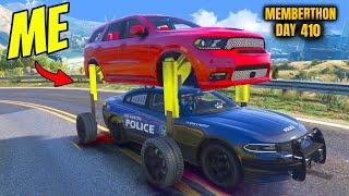 Lifting Car Escapes Cops In GTA 5 RP - Memberthon Day 410