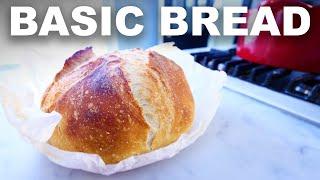 Homemade crusty loaf, with or without a dutch oven