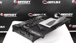 Odyssey Black Label DDJ-FLX10 1U Flight Case with Glide Style Laptop Platform and Corner Wheels