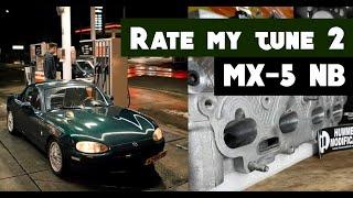 Mazda MX-5 NB 1.6 NA Build Tune analyzed | 110 to 130 HP NA with dyno | Rate my tune #2