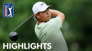 Tom Kim shoots 5-under 65 | Round 3 highlights | Travelers