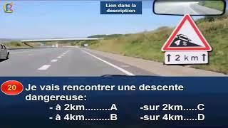 Nouveau Examen code de la route 2024  test permis de conduire 2024 #39 Q 01 à 40