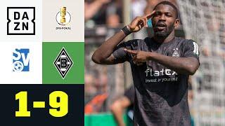 Thuram-Hattrick bei gelungenem Farke-Debüt: Oberachern - Borussia M'gladbach 1:9 | DFB-Pokal | DAZN