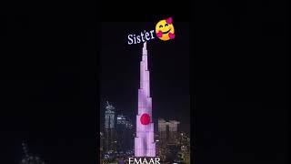 #pakistaniflag and others countries flags on Burj khalifa in dubai#shortsvideo