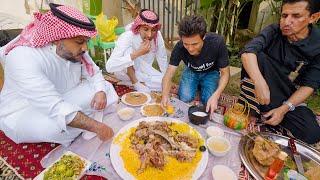 Unseen SAUDI ARABIA Village Food!! Whole Goat RICE PLATTER in Jazan (Yemen Border)!!