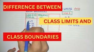 What is the Difference Between Class Limits and Class Boundaries ? | Grouped Data | Statistics