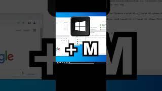 Shortcut Key To Minimize All Windows tabs On Desktop in Windows 10