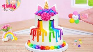 Rainbow Unicorn CakeTop 10 Miniature Magical Rainbow Cake Decorating Idea By Tina Mini Cakes