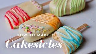 How To Make Cakesicles Using Mold | Easy Vanilla Cake Popsicle Tutorial.