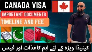 Canada Visa k liye important documents aur fee | کینیڈا ویزہ کے مکمل کاغذات اور فیس