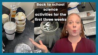 Back to School Science: Engaging Activities for the First Three Weeks