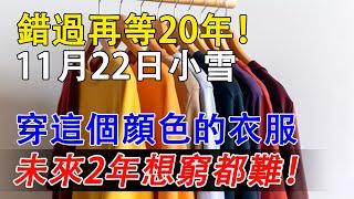 錯過再等20年！11月22日小雪！一定要穿這個顔色的衣服，財運爆棚，想窮都難！【佛語】#運勢 #風水 #佛教 #生肖 #佛語