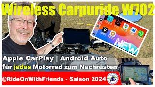 Carpuride W702 | Apple Carplay / Android Auto für jedes Motorrad zum Nachrüsten - Game Changer