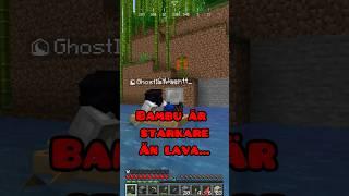 Bambu är starkare än lava… #gaming #svenska #minecraft