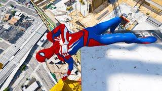 GTA 5 Epic Ragdolls | Spiderman and Colorful Spiderman Jumps/fails (Euphoria Physics Funny Ragdolls)