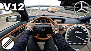 Mercedes-Benz S600 L V12 W221 TOP SPEED DRIVE ON GERMAN AUTOBAHN 