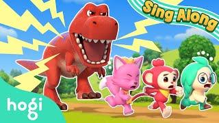 T-Rex in Wonderville ｜Sing Along with Hogi｜T-rex Has Big Feet. Run, Run, Run Away!｜Hogi Pinkfong