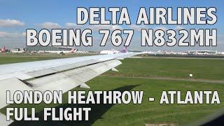 Delta Airlines DAL29 Heathrow (LHR) - Atlanta (ATL) Boeing 767-432/ER - N832MH Full Flight