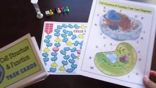 Cells Task Cards with Game Board by Tangstar Science