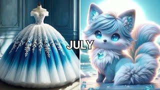 Choose Your Birthday Month and see your Beautiful Dress and Cute Kitten  #trending