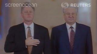 USA visit Russia 13 January 1994 Anthems [HD Video] (Bill Clinton Arrives in Moscow)