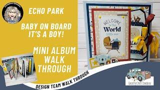 Country Craft Creations Design Team Project Walk Through, Baby on Board, It's a Boy!  Mini Album