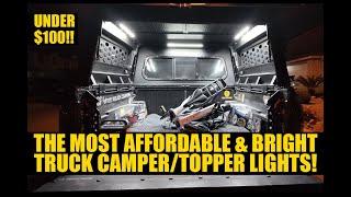 Under $100 Camper/Canopy Dimmable Lights | Universal White & Amber Led Strip SUPER EASY INSTALL!