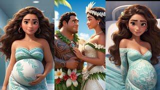 #disneyprincess Moana pregnant & giving birth. Becoming a mom. Disney fan fiction. Motherhood.