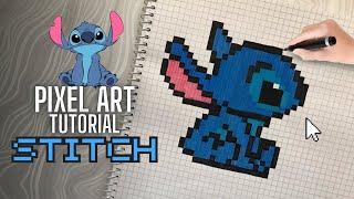 Pixel Art Tutorial: Drawing STITCH Step by Step