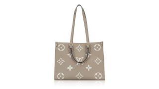 Louis Vuitton  Monogram Empreinte Bicolor Onthego MM Tourtelle Crème