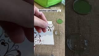 Turning Christmas cards into jewelry  #easycraft #christmascrafts #giftideas