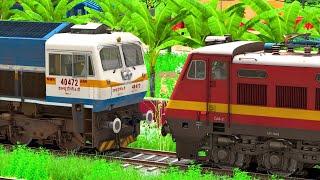 WAP4 to WDP4D LOCOMOTIVE CHANGE | BUMPY RAILROAD | Train Simulator | Railworks 3 | NTG GAMING