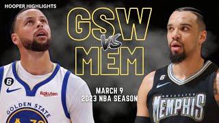 Golden State Warriors vs Memphis Grizzlies Full Game Highlights | Mar 9 | 2023 NBA Season