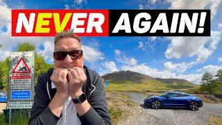 WHAT HAPPENS when you DRIVE an ELECTRIC CAR up ENGLAND'S STEEPEST, NARROWEST most TERRIFYING ROAD?