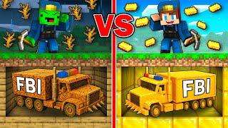 Mikey POOR vs JJ RICH FBI Truck Mine Battle in Minecraft - Maizen