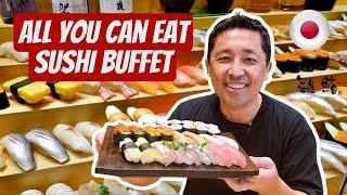 ALL YOU CAN EAT Sushi Buffet  HINA SUSHI SHINJUKU  Best Sushi Restaurant in Tokyo Japan