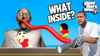 GTA V : Shinchan ESCAPE FROM Granny Planning To Attack Granny House | Horror Game In Gta 5 Telugu