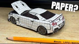 How to Make a Paper Nissan GTR 35 - Tutorial